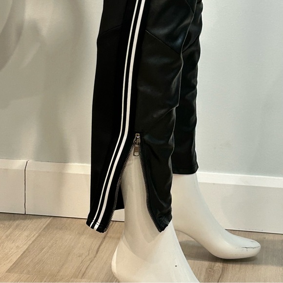 Marc Cain 50/50 Faux Leather & Stretch Fabric Joggers - Picture 6 of 13